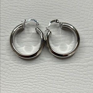 Elegant Silver Hoop Earrings